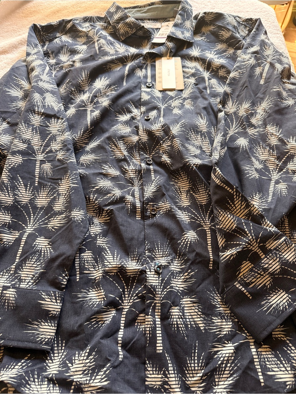 Tommy Bahama IslandZone Long Sleeve Blue Shirt XXL